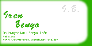 iren benyo business card